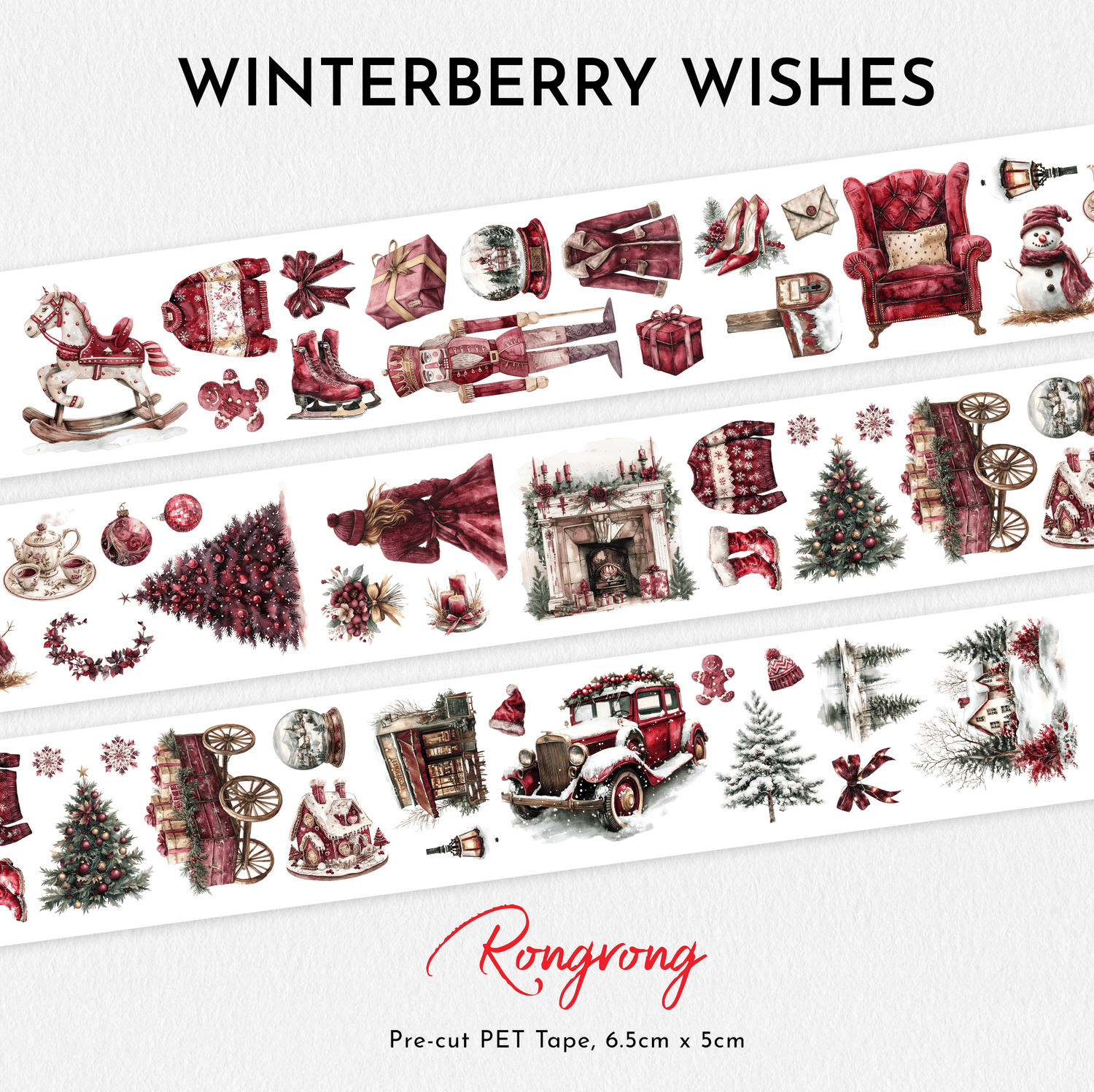 Winterberry Wishes PET Tape