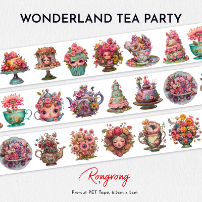 Shop Rongrong Wonderland Tea Party PET Tape for Planner