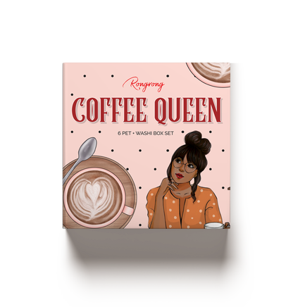 Coffee Queen PET Tape + Washi Box Set