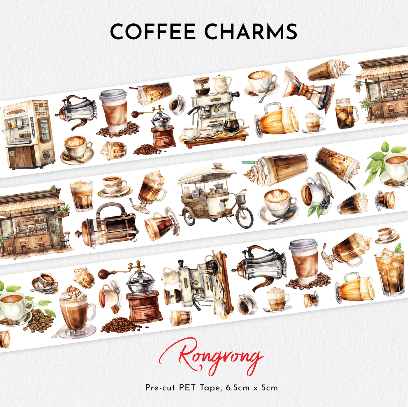 Shop Rongrong Coffee Charms PET Tape