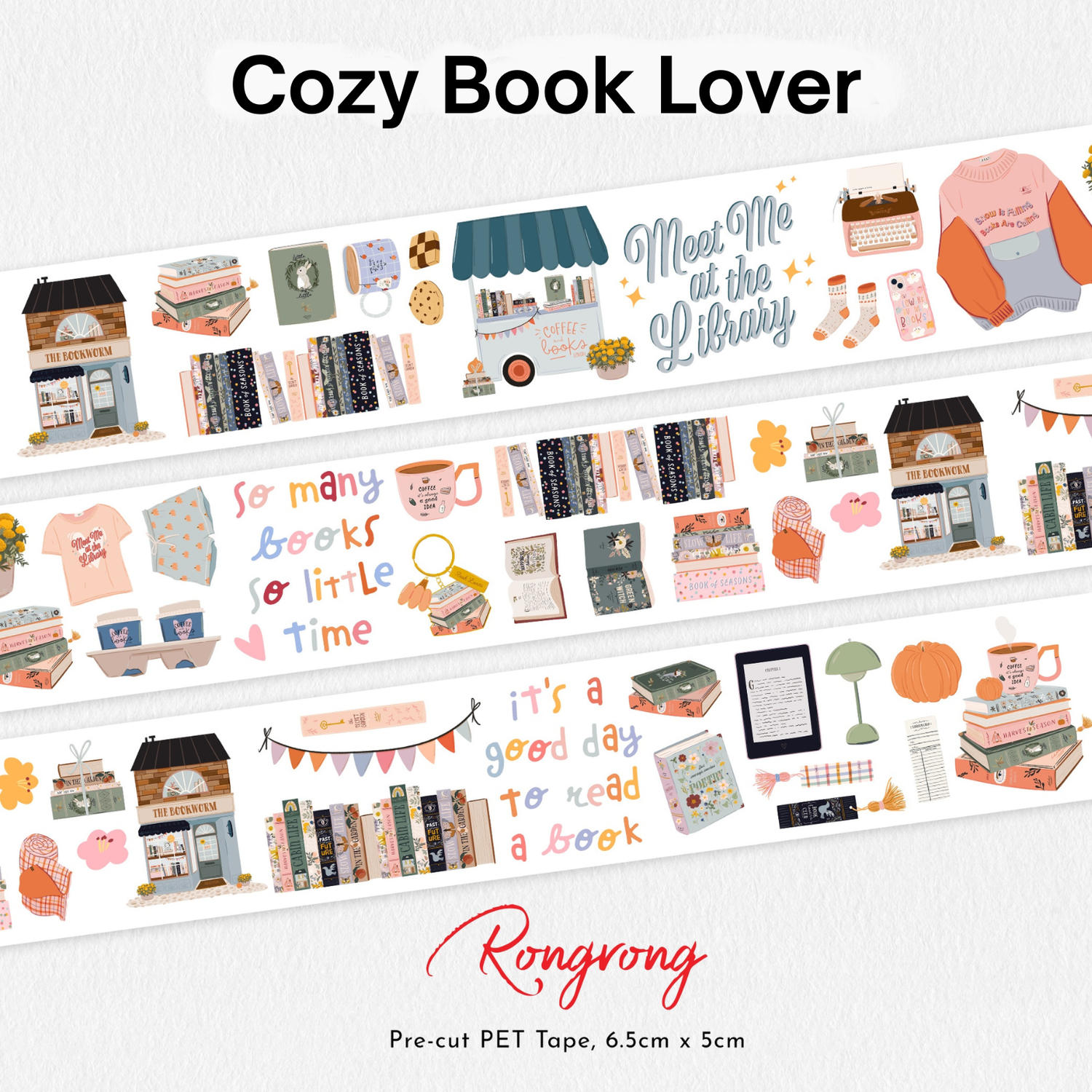 Cozy Book Lover Pre-cut PET Tape [3.0]