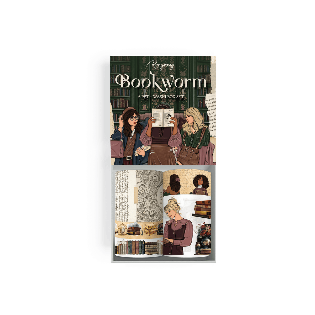 Shop Rongrong Bookworm 6 PET + Washi Box Set