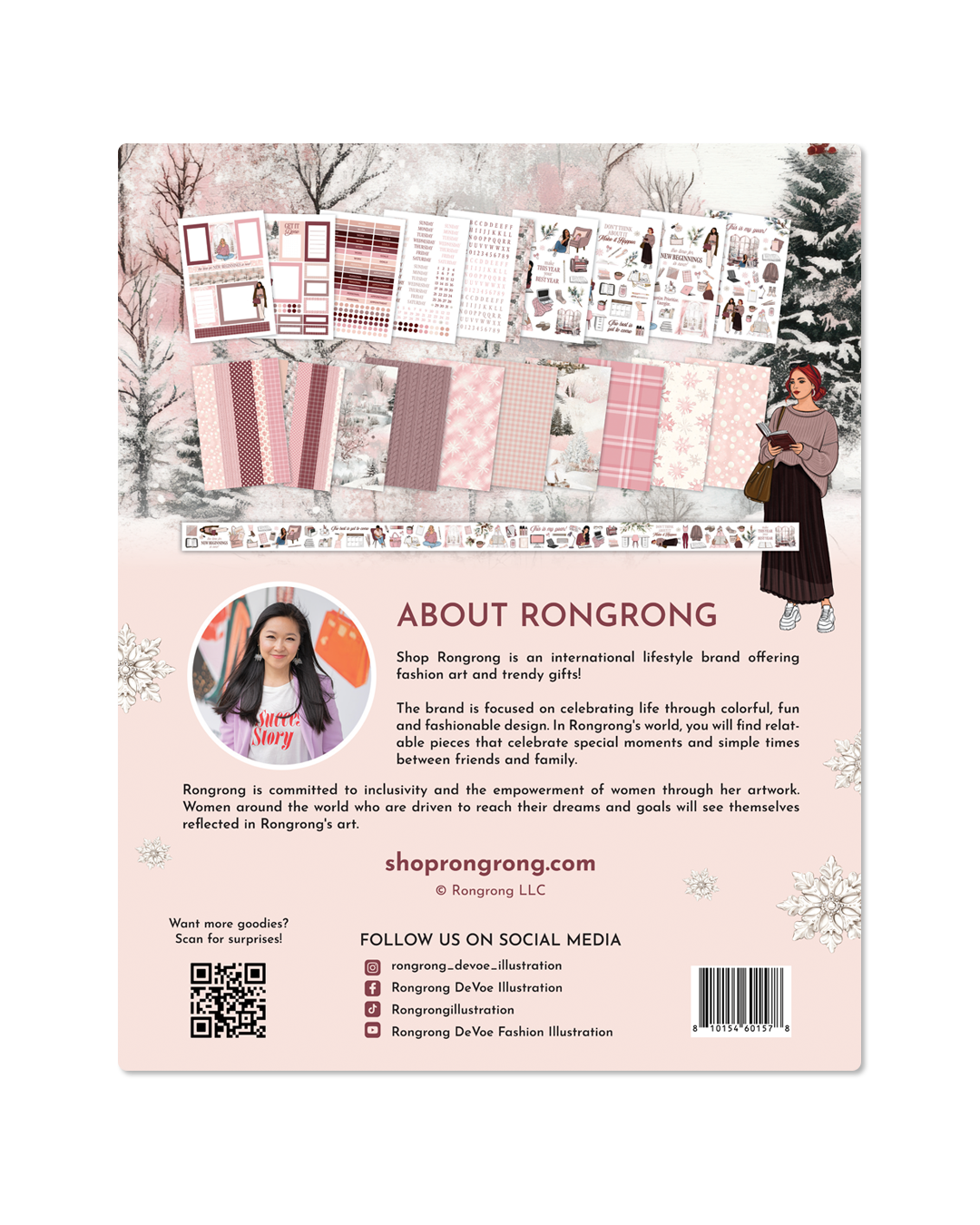 New Year New Plan Planning Kit Bundle flatlay with stickers, pen, and PET tape