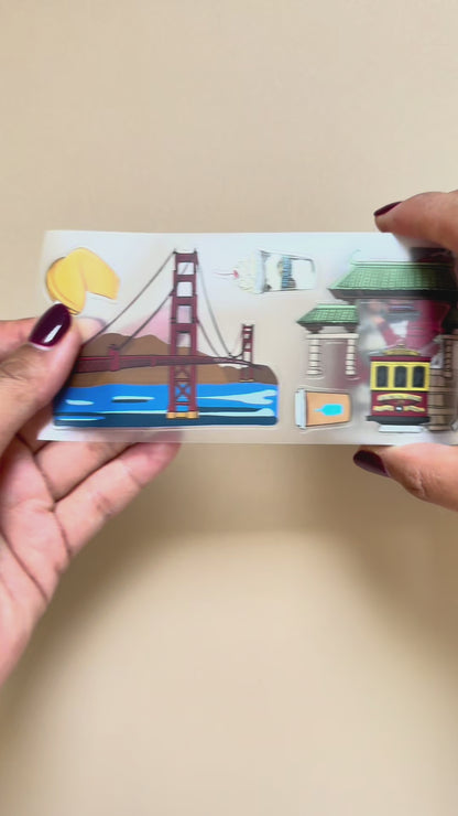 San Francisco Pre-cut PET Tape [Rongrong City Series]