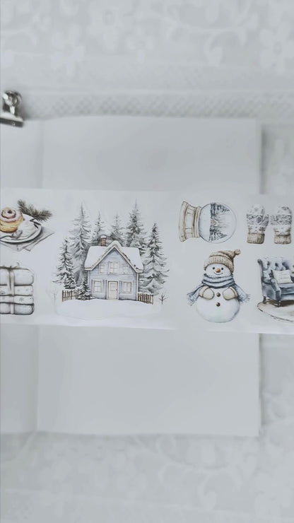 Frosty Winter Pre-cut PET Tape