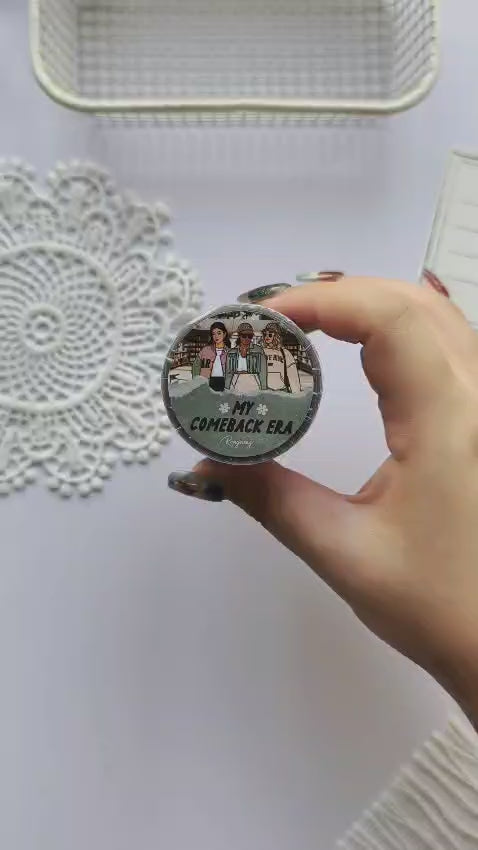 Video showcasing the My Comeback Era collection in use, featuring journaling layouts, motivational stickers, PET tape details, office-inspired illustrations, productivity themes, and planner decorating focused on personal growth and career goals.