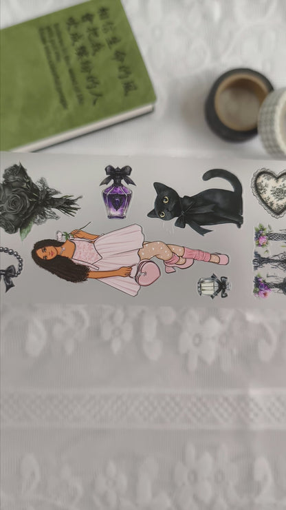 Gothic Coquette Pre-cut PET Tape Product Video