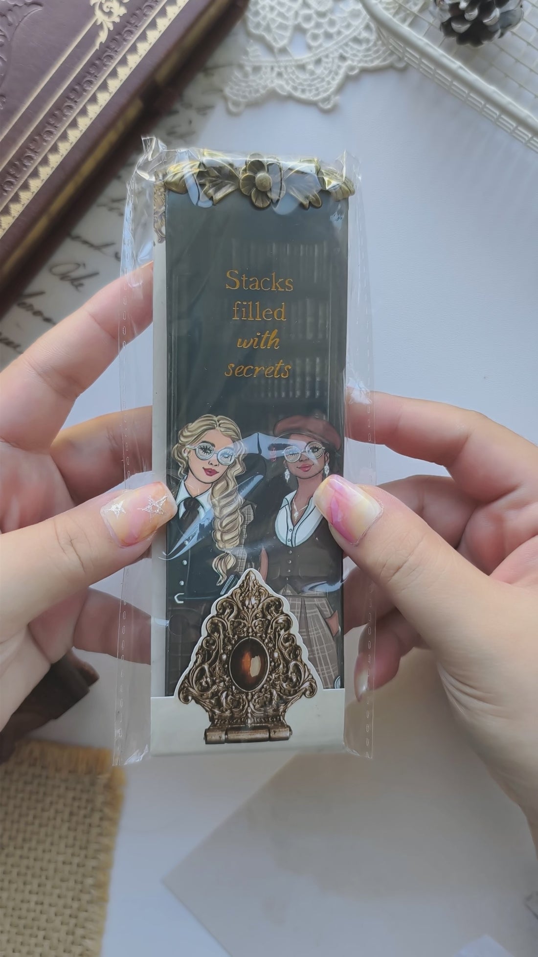 The Secret Archives Vegan Leather Bookmark