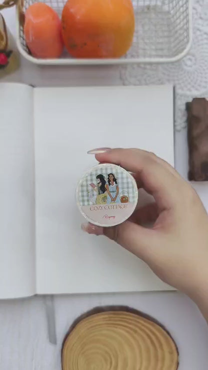 Watch a cozy autumn Plan With Me featuring the Cozy Cottage Washi Tape collection. The video showcases soft watercolor washi tape with cottagecore illustrations including woodland animals, harvest foods, bicycles, cozy home décor, autumn leaves, and vintage-inspired patterns as they&