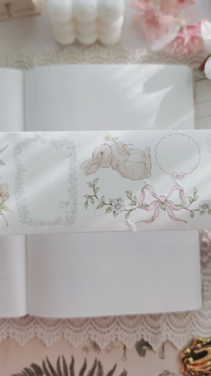 Vintage botanical Japanese washi tape layering and journaling demo