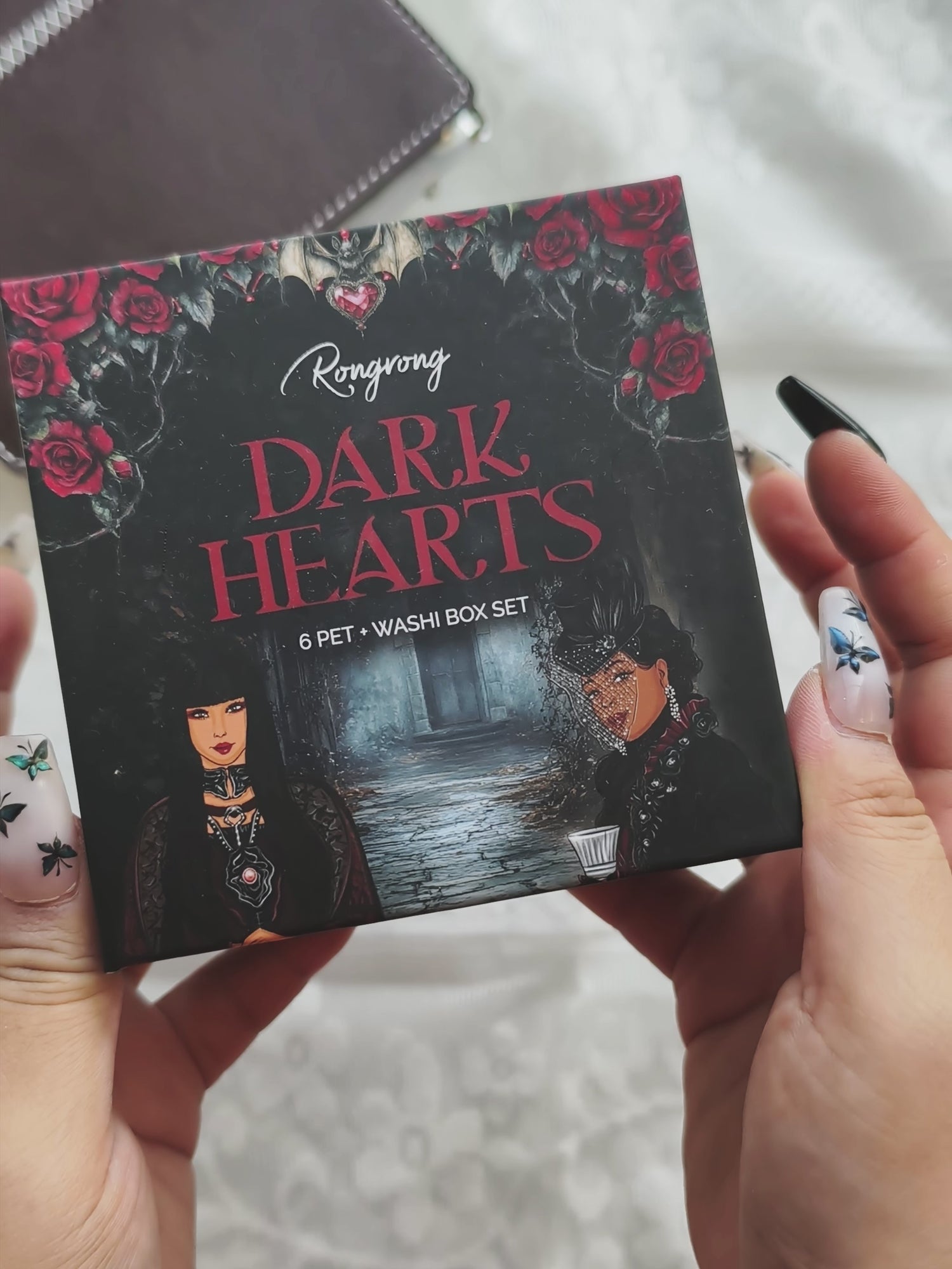 Dark Hearts Pre-cut PET Tape + Washi Box