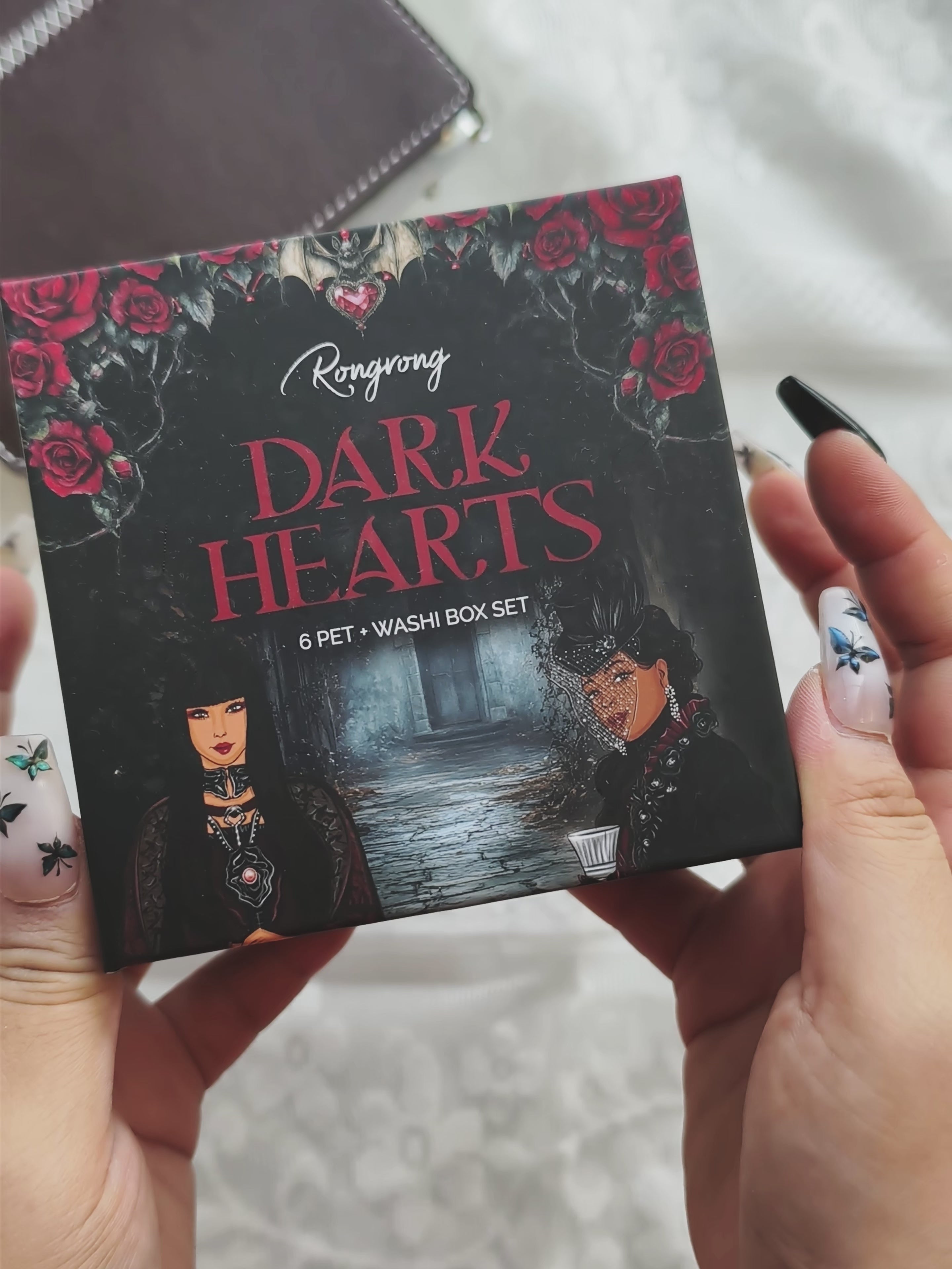 Dark Hearts Pre-cut PET Tape + Washi Box