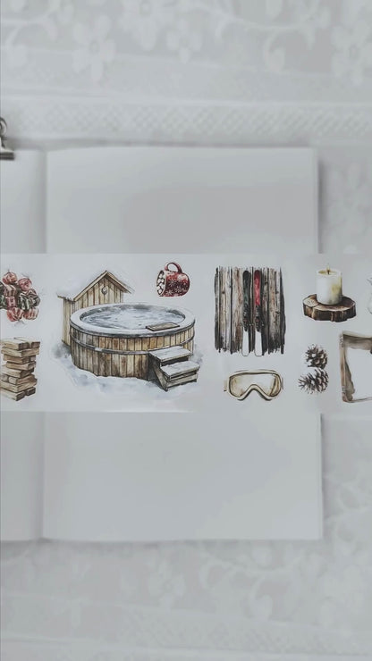 Winter Cabin Pre-cut PET Tape