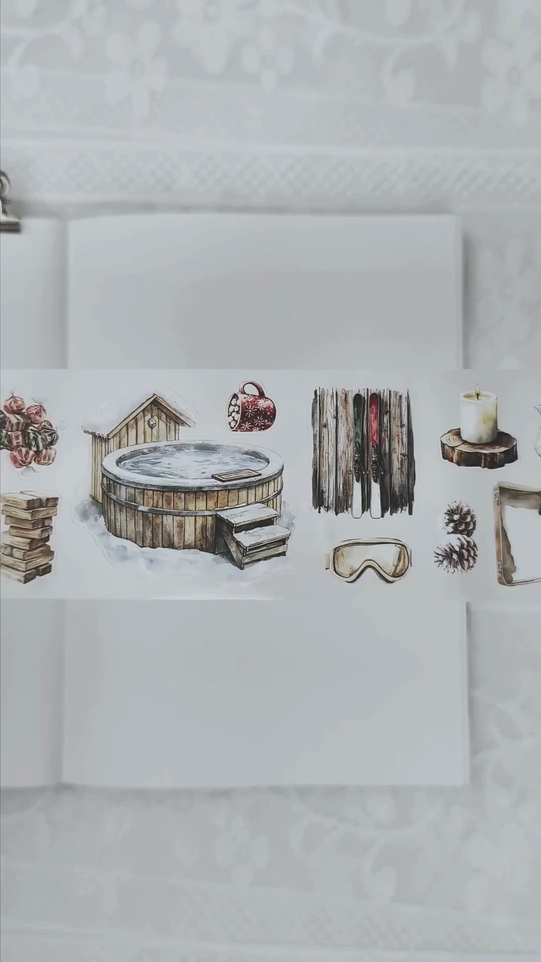 Winter Cabin Pre-cut PET Tape