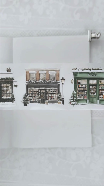 Cozy Winter Bookstores Pre-cut PET Tape