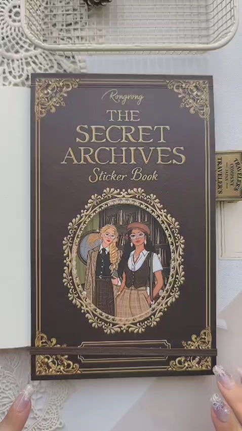 Plan With Me video demonstrating how to decorate a planner spread using The Secret Archives Dark Academia Sticker Book.