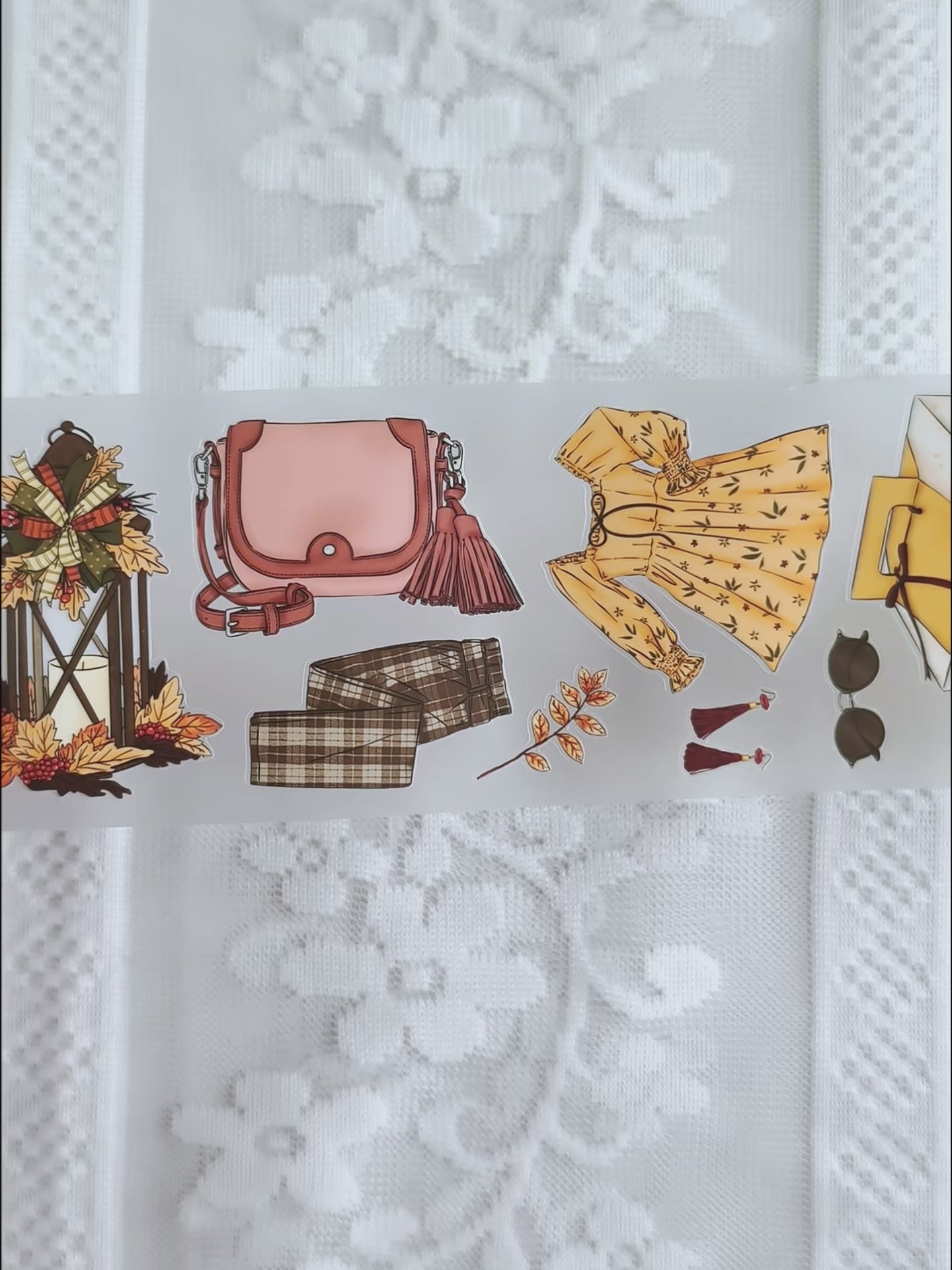 Autumn Greetings Pre-cut PET Tape
