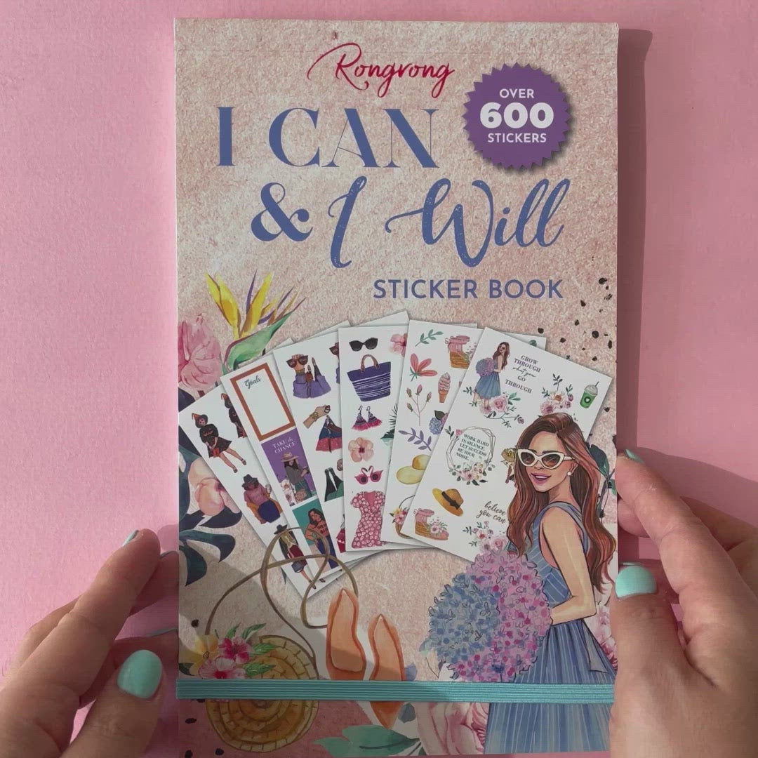 &quot;I Can &amp; I Will&quot; Sticker Book | Happy Planner Stickers | Shop Rongrong 