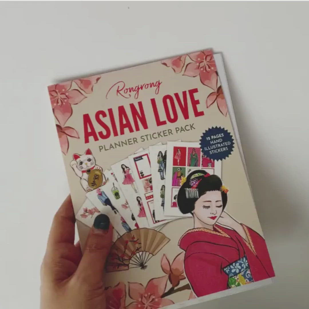 Asian Love Sticker Pack Flip Through 1 by Rongrong DeVoe
