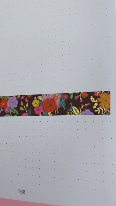 Dark Floral Washi Tape Spread by Rongrong DeVoe