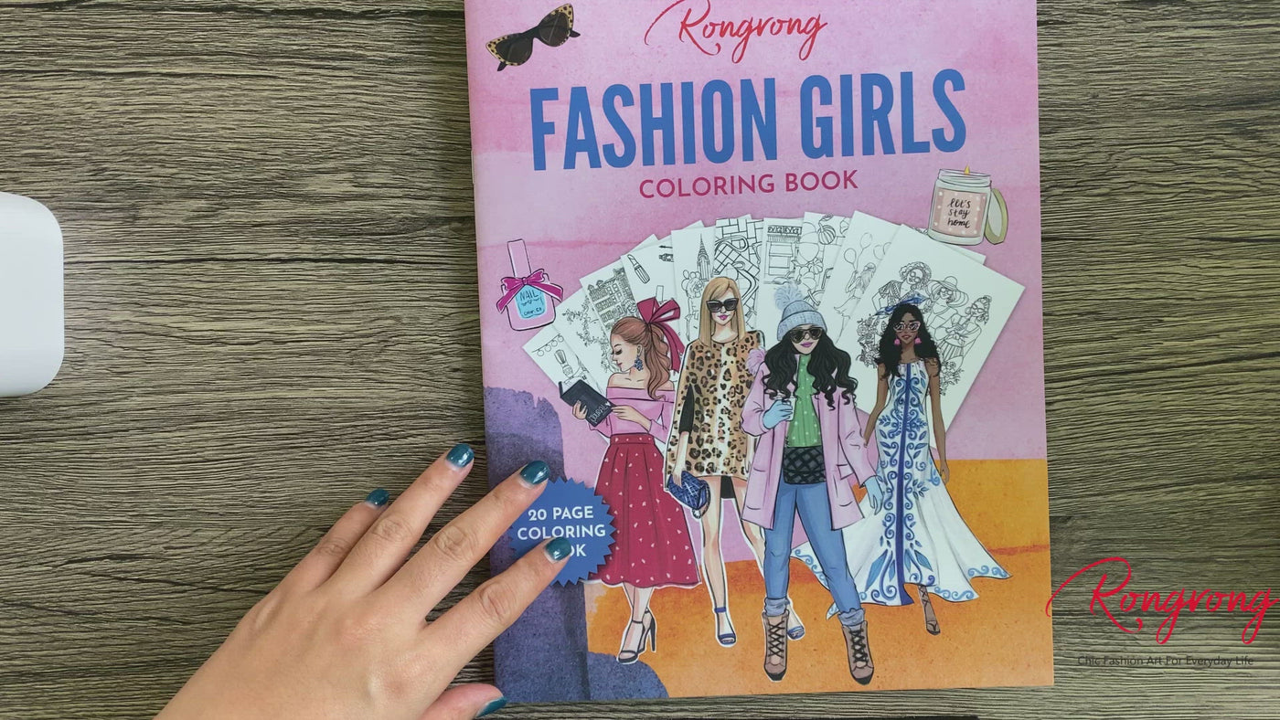 Rongrong Girls Fashion Coloring Book