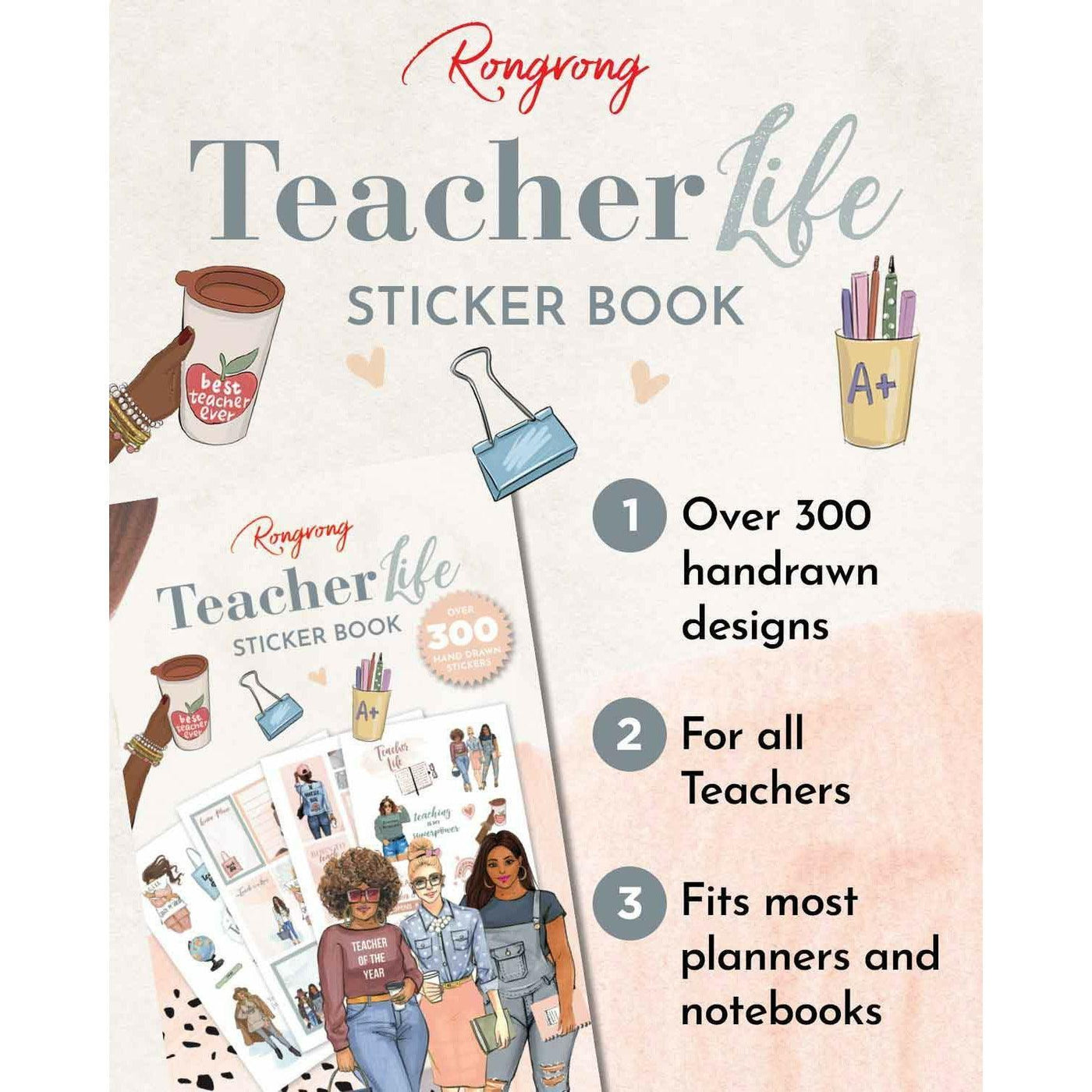 Teacher Life Sticker Book - Rongrong DeVoe - Shop Rongrong