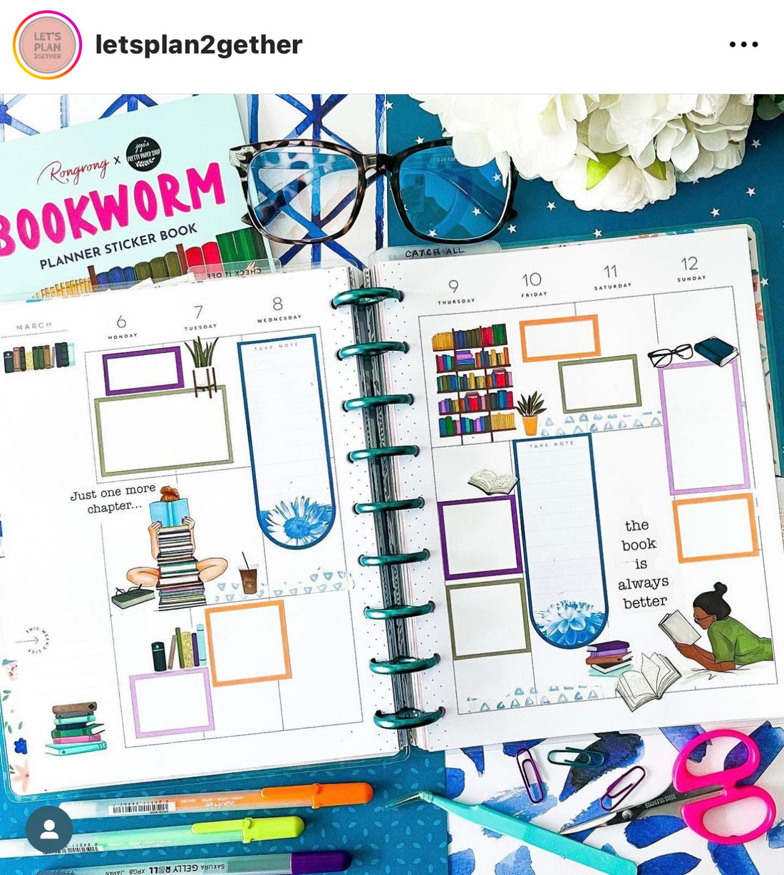 Bookworm Planner Sticker Book