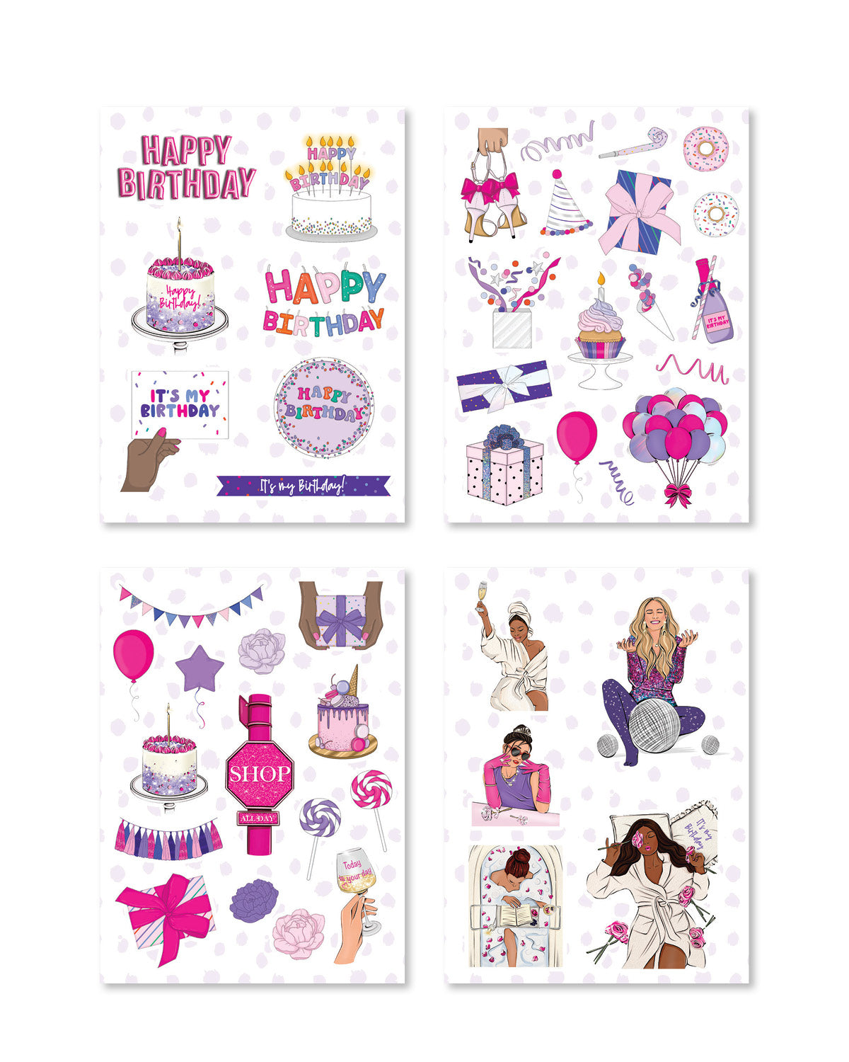 It's My Birthday Digital Sticker Pack - Shop Rongrong - Rongrong DeVoe