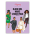 Sticker pack cover featuring vibrant illustrations of diverse Black women celebrating empowerment and beauty in colorful styles.