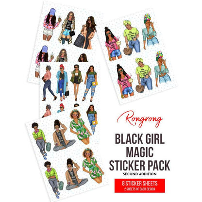 Black Girl Magic Planner Sticker Pack - Second Edition - Shop Rongrong