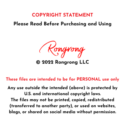 copyright statement rongrong llc