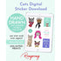 Pawsitively Purr-fect Digital Planner Stickers [DOWNLOAD] - Shop Rongrong