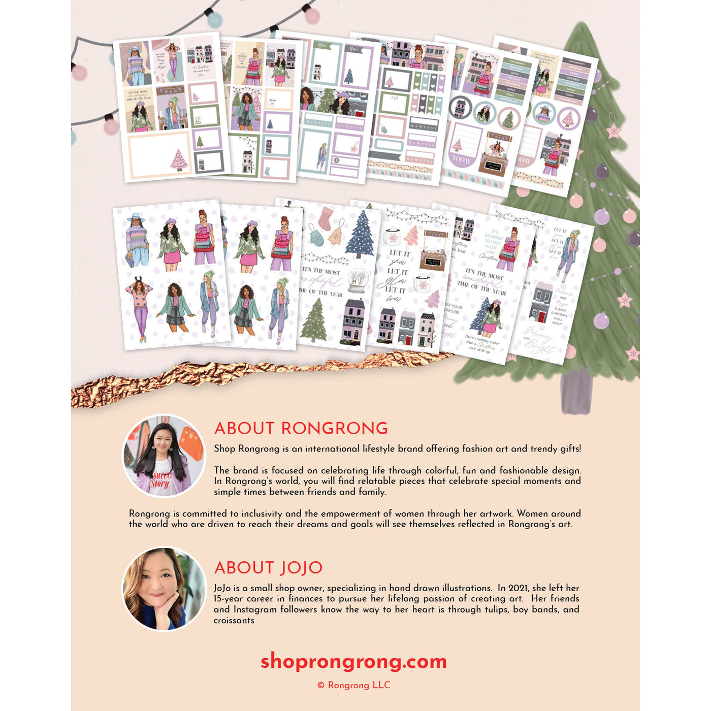 Christmas Village Planner Sticker Pack - Shop Rongrong
