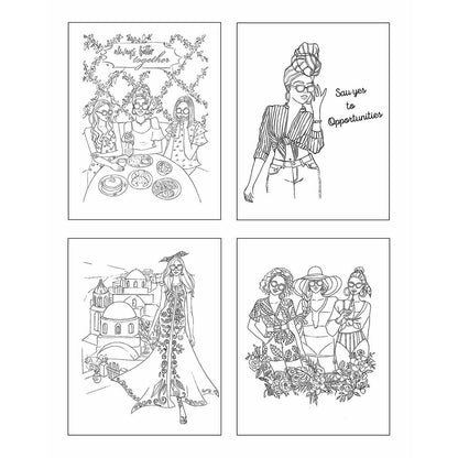 Rongrong Girls Fashion Coloring Book - DIGITAL VERSION - Shop Rongrong
