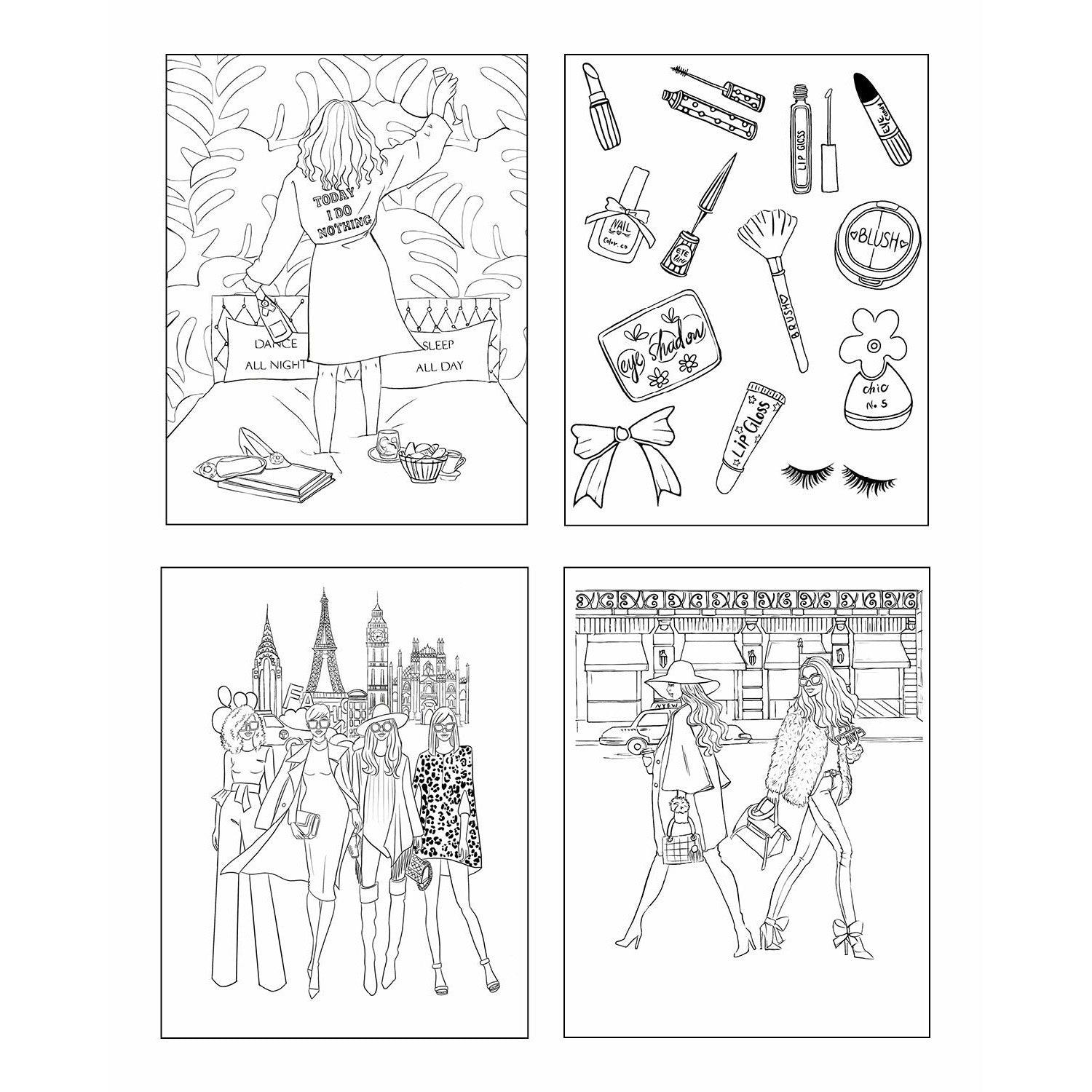 Rongrong Girls Fashion Coloring Book - DIGITAL VERSION - Shop Rongrong