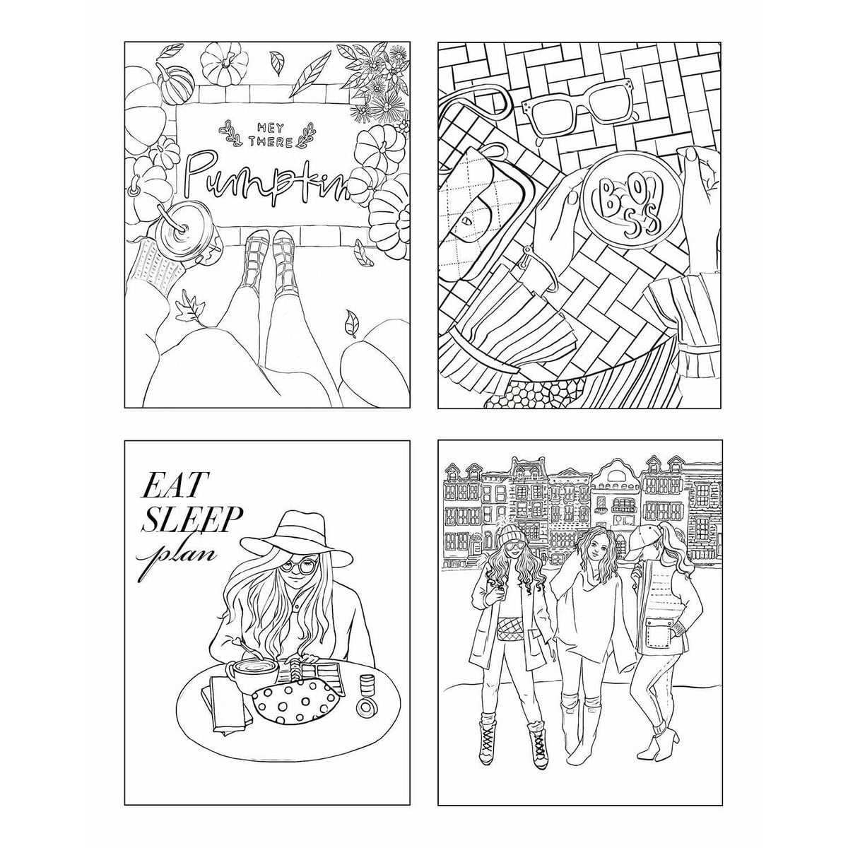 Rongrong Girls Fashion Coloring Book - Shop Rongrong