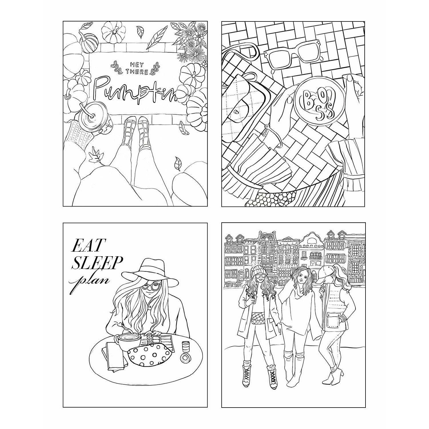 Rongrong Girls Fashion Coloring Book - DIGITAL VERSION - Shop Rongrong