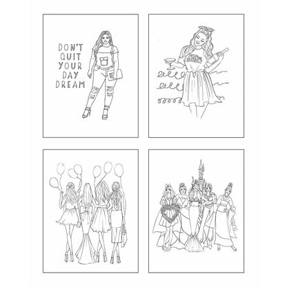 Rongrong Girls Fashion Coloring Book - DIGITAL VERSION - Shop Rongrong