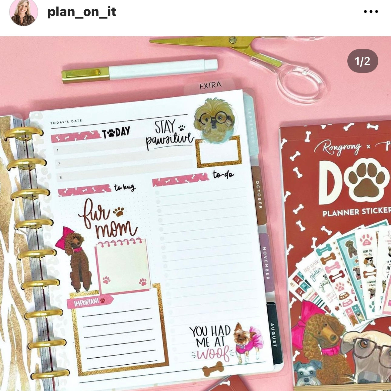 Dog Planner Sticker Book