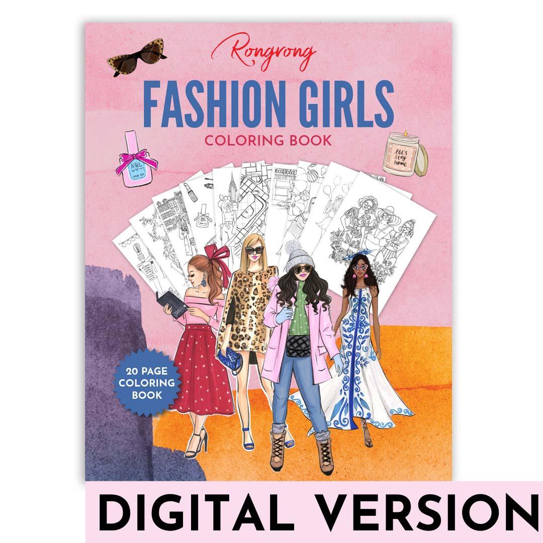 Rongrong Girls Fashion Coloring Book - DIGITAL VERSION - Shop Rongrong