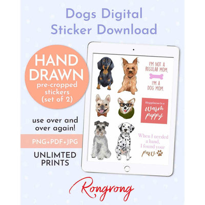 Home Is Where My Dog Is Digital Planner Stickers [DOWNLOAD] - Shop Rongrong