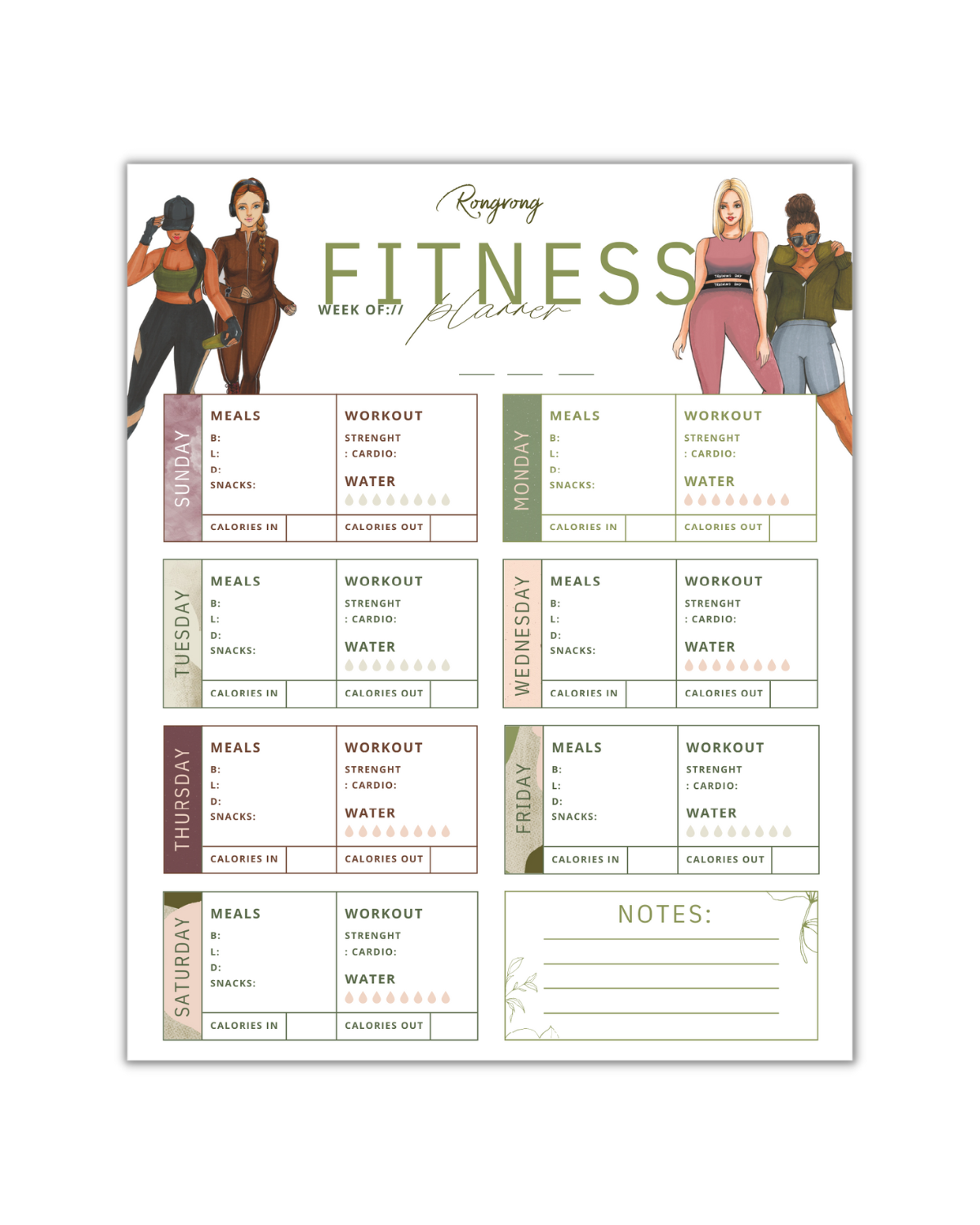 Fitness Planner Sheets [DOWNLOAD]