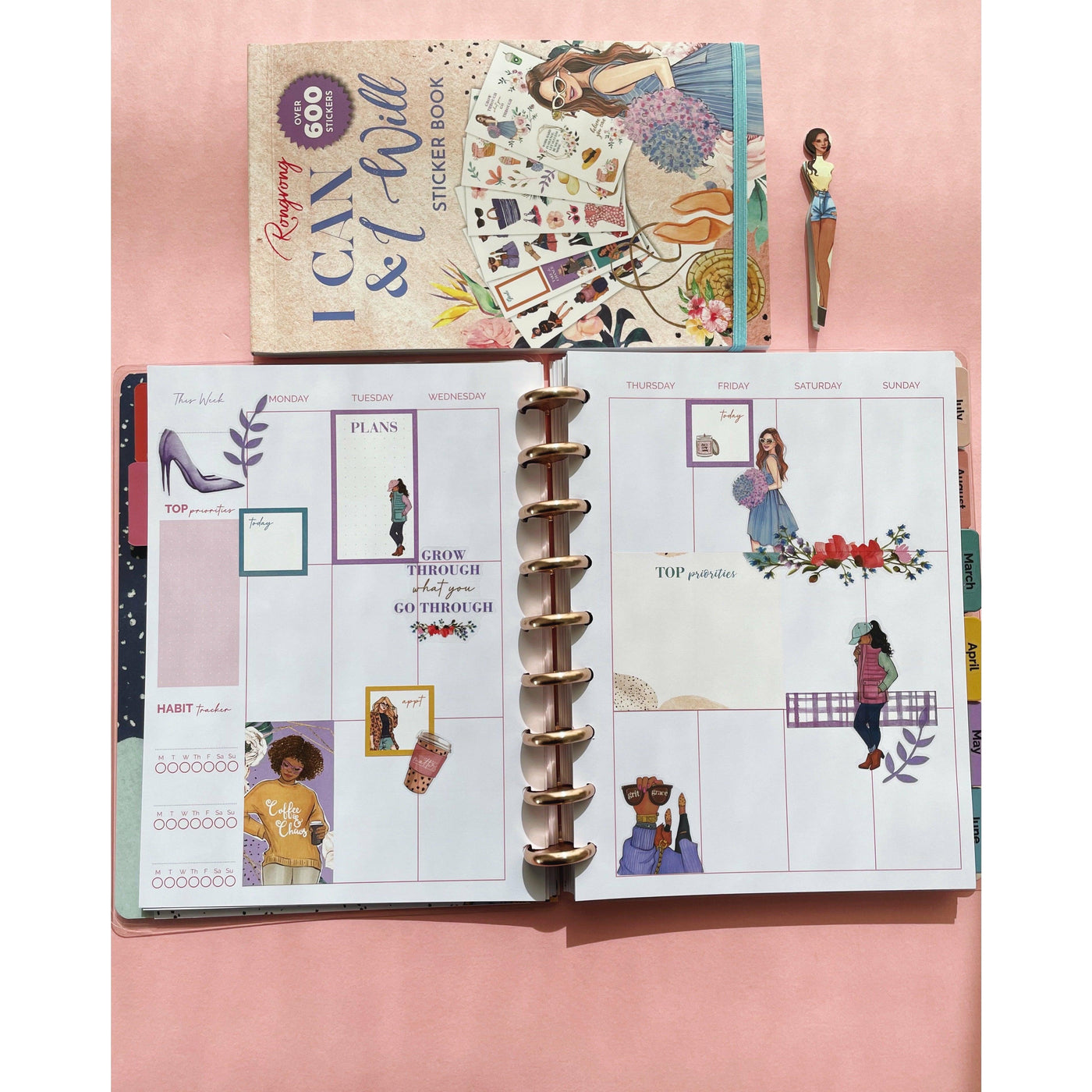 I Can & I Will Planner + Stickers Bundle