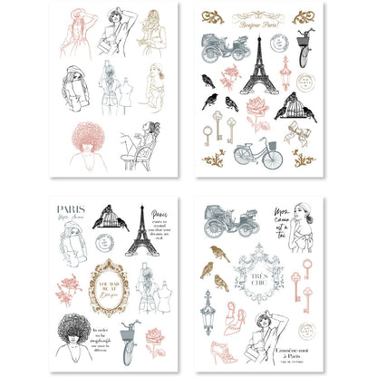 Enchanté Vingtage Paris Inspired Planner Stickers by Rongrong DeVoe - Shop Rongrong