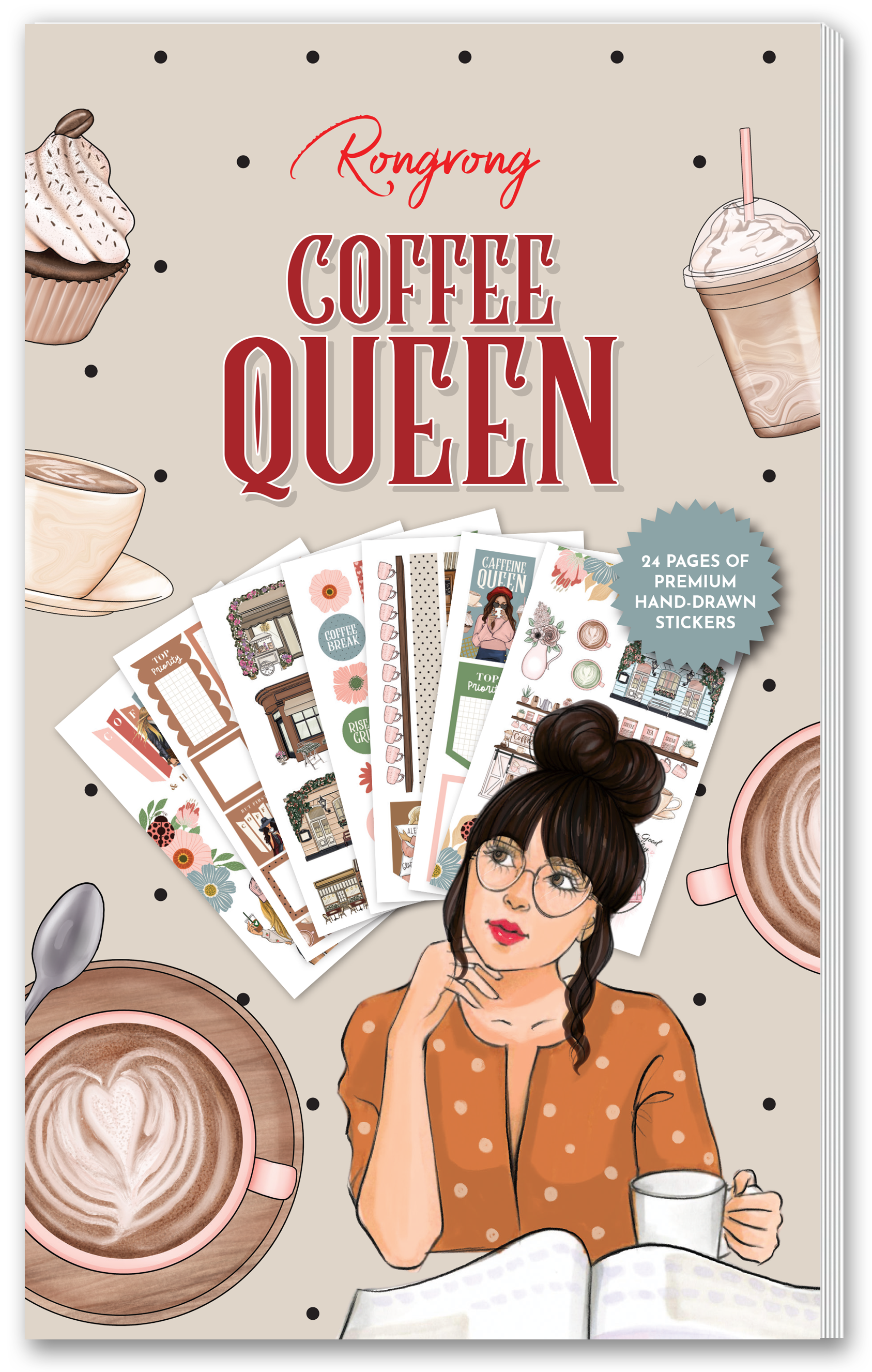 Coffee Queen Digital planner stickers - Rongrong DeVoe - Shop Rongrong