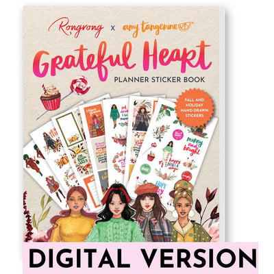 Rongrong x Amy Tangerine Grateful Heart Digital Planner Sticker Book - Shop Rongrong