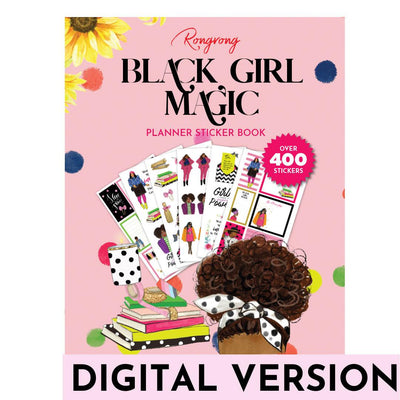 Black Girl Magic digital planner sticker pack by rongrong devoe