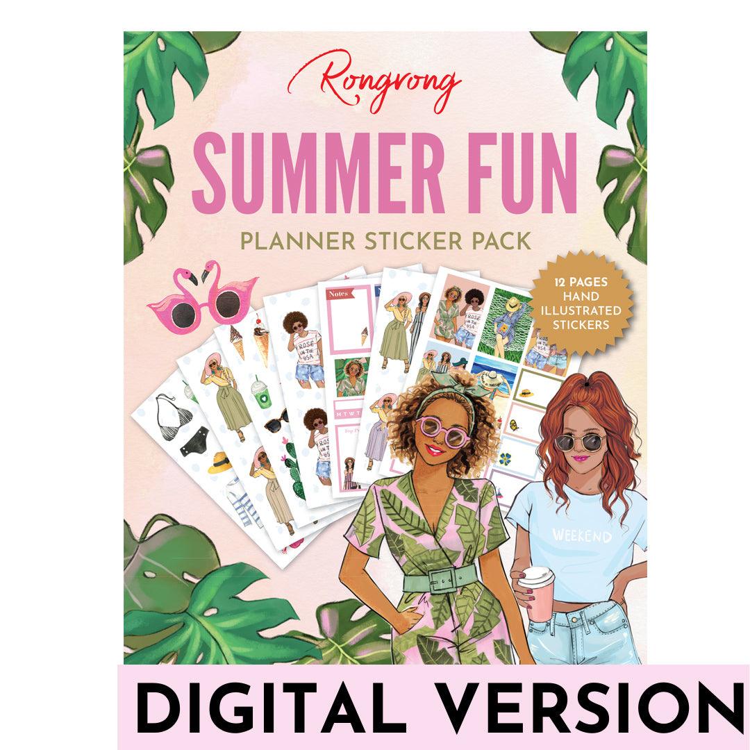 summer fun digital sticker pack by rongrong devoe