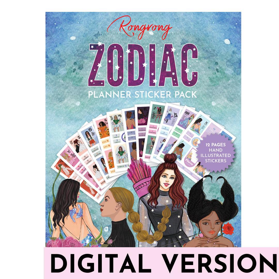 zodiac digital planner sticker pack by rongrong devoe
