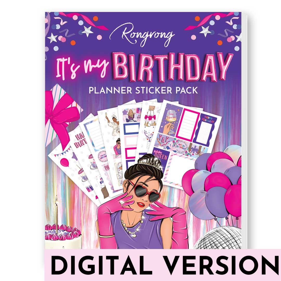 It's My Birthday Digital Sticker Pack - Shop Rongrong - Rongrong DeVoe